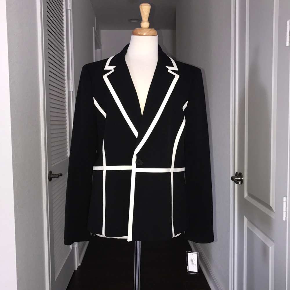 💥NWT- Nine West-Black/White Blazer- Sz- 14-💥